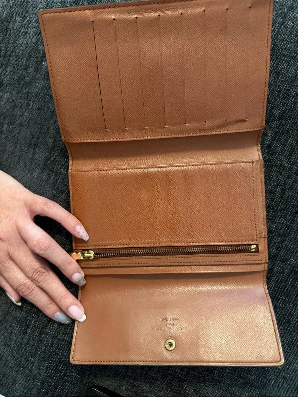 Louis Vuitton Monogram Canvas Brown & Tan Snap Wallet